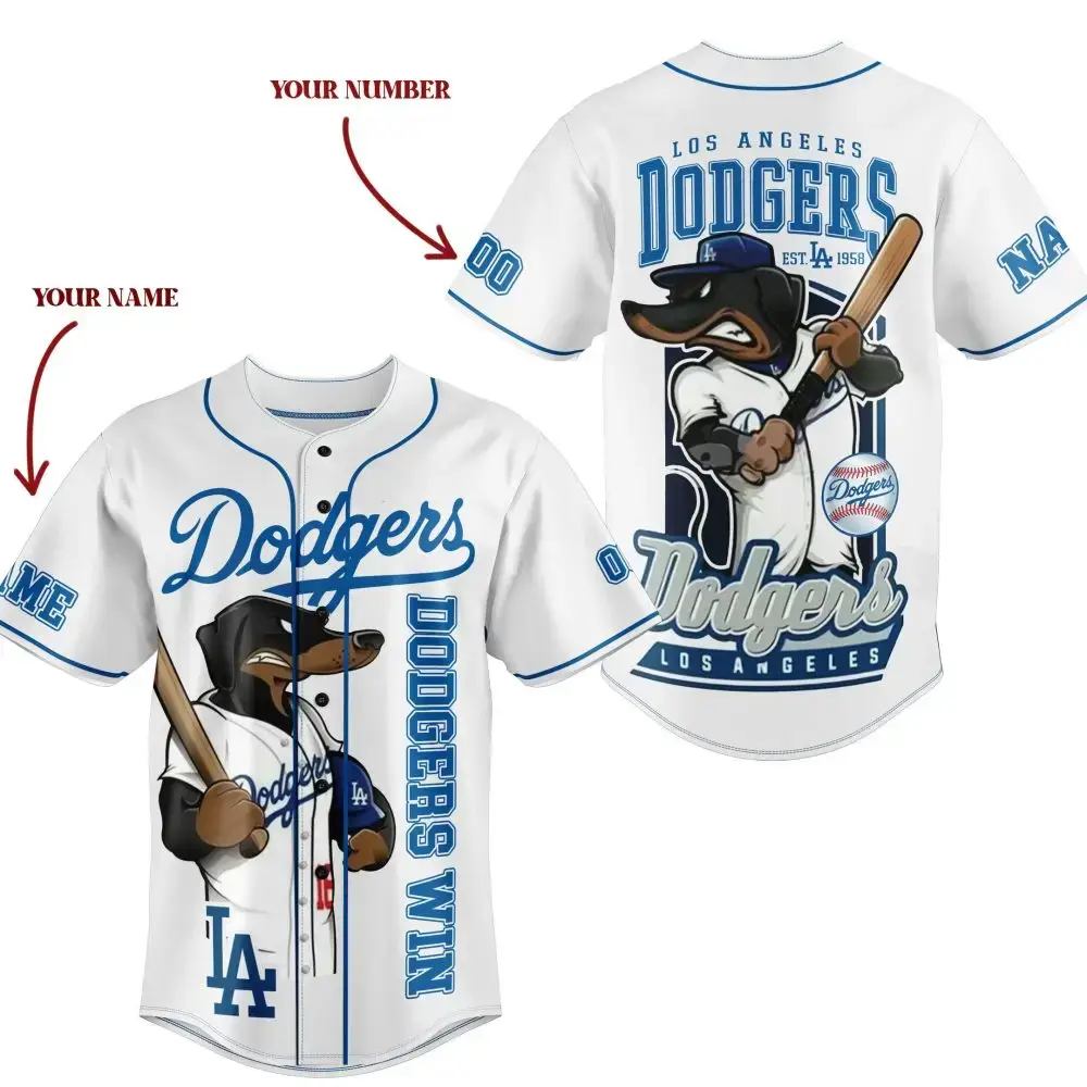 Custom La Dodgers Baseball Jersey – Personalize Name & Number – Unique Fan Gift Image