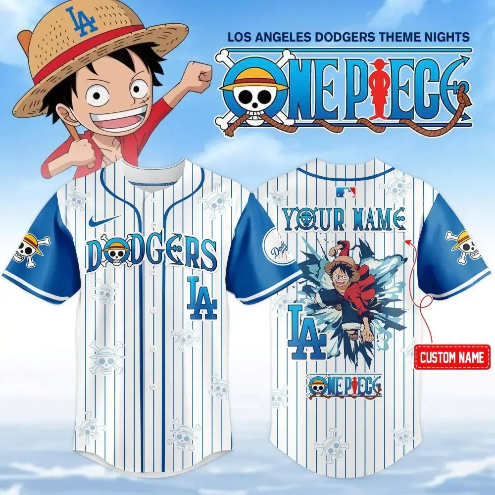 Custom La Dodgers One Piece Jersey – Personalize Your Anime Baseball Gear! Image