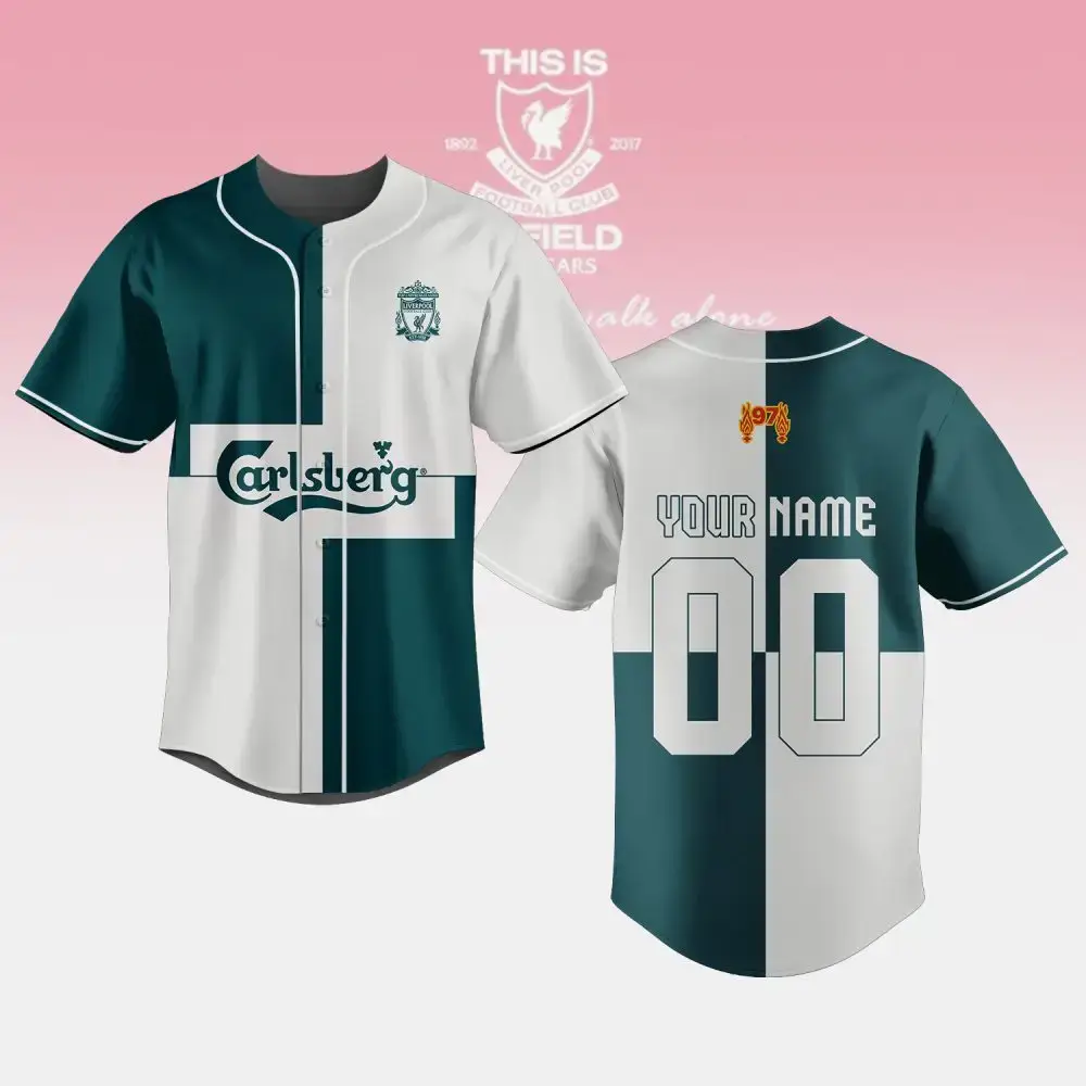 Custom Liverpool Fc Baseball Jersey - Personalized Name & Number - Stylish Fan Gear Image