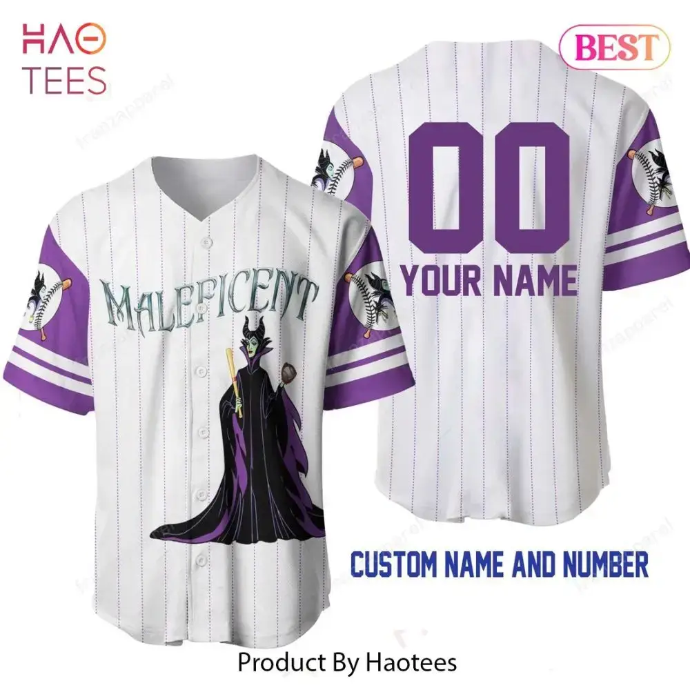 Custom Maleficent Baseball Jersey – Personalize With Your Name & Number – Unique Fan Gift! Image