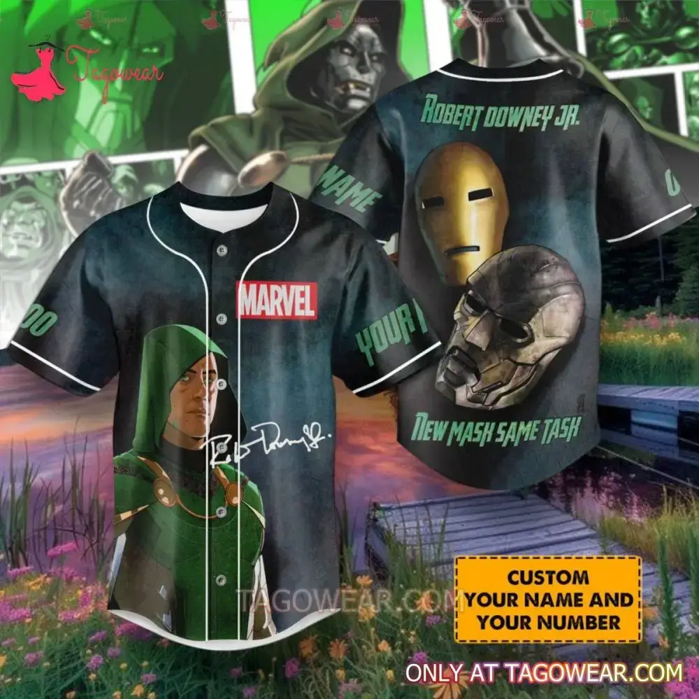 Custom Marvel Baseball Jersey - Personalized Name & Number, Unique Hero Design Image