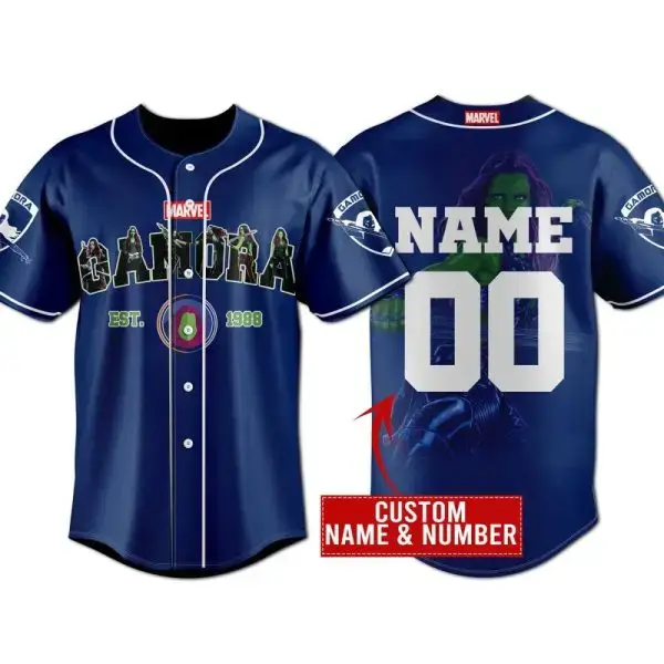 Custom Marvel Gamora Baseball Jersey - Add Name & Number - Unique Fan Gear! Image