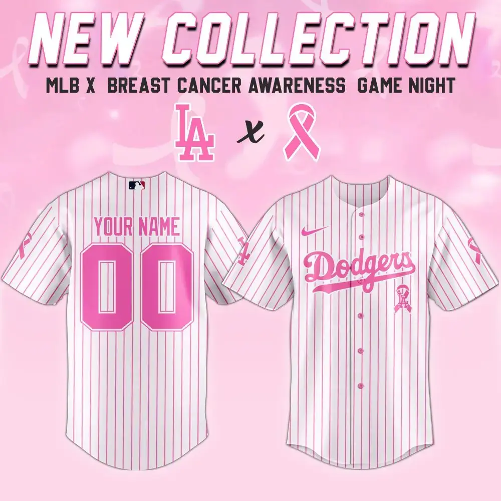 Custom Mlb Breast Cancer Awareness Jersey - New La Collection, Support & Style Image