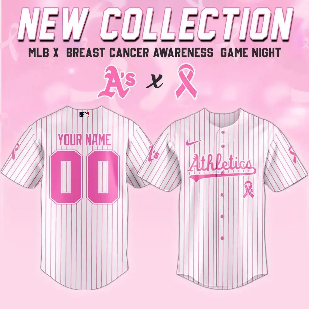 Custom Mlb Breast Cancer Awareness Jersey - Support & Style In Pink Stripes Image