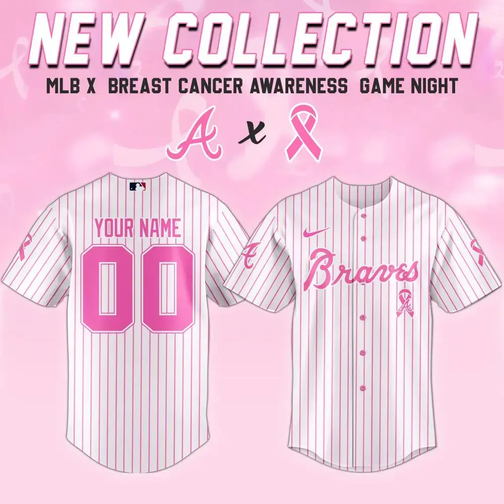Custom Mlb Pink Ribbon Jersey - Breast Cancer Awareness Special Edition Image