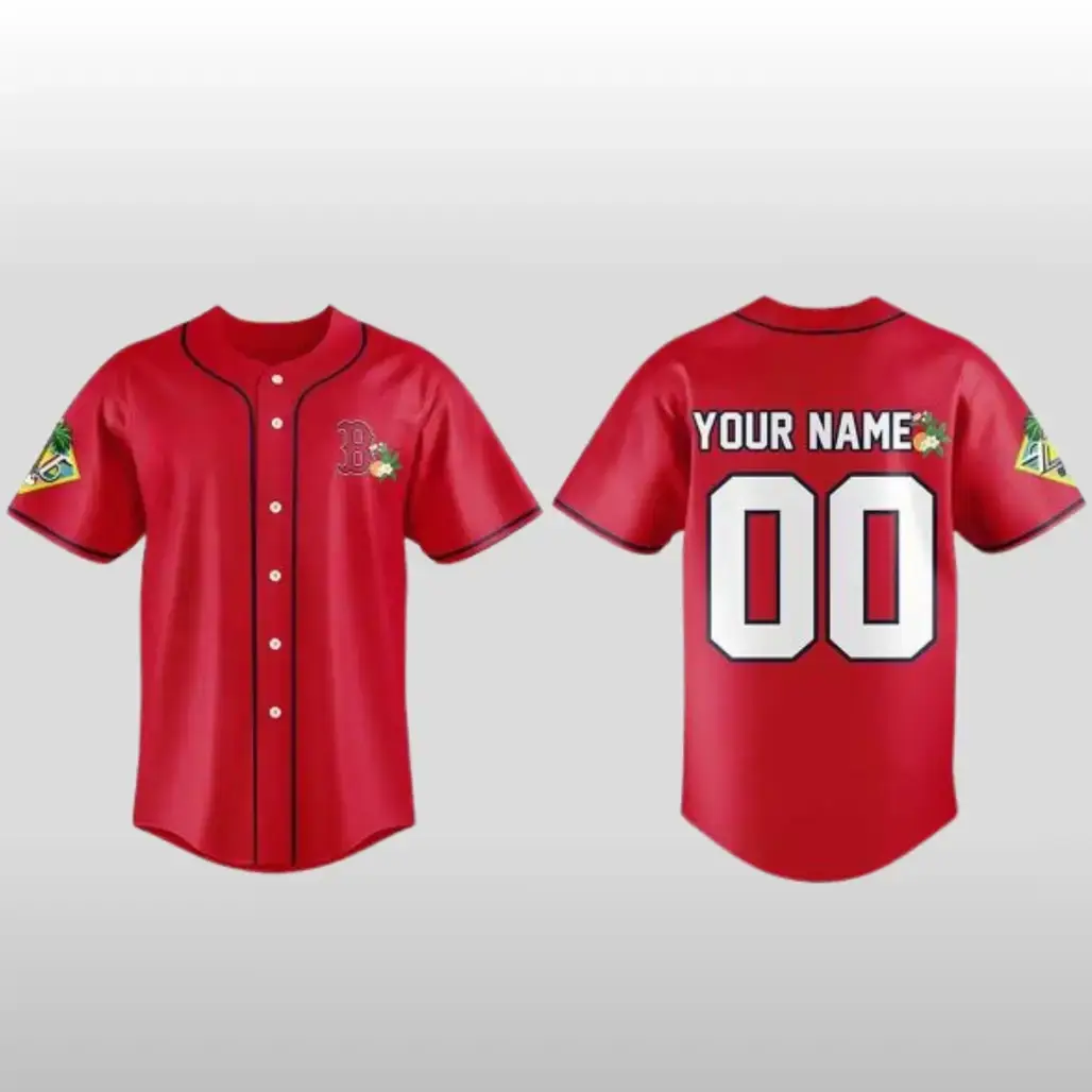 Custom Name and Number Boston Red Sox Spring Training Camp 2026 Baseball Jersey Image