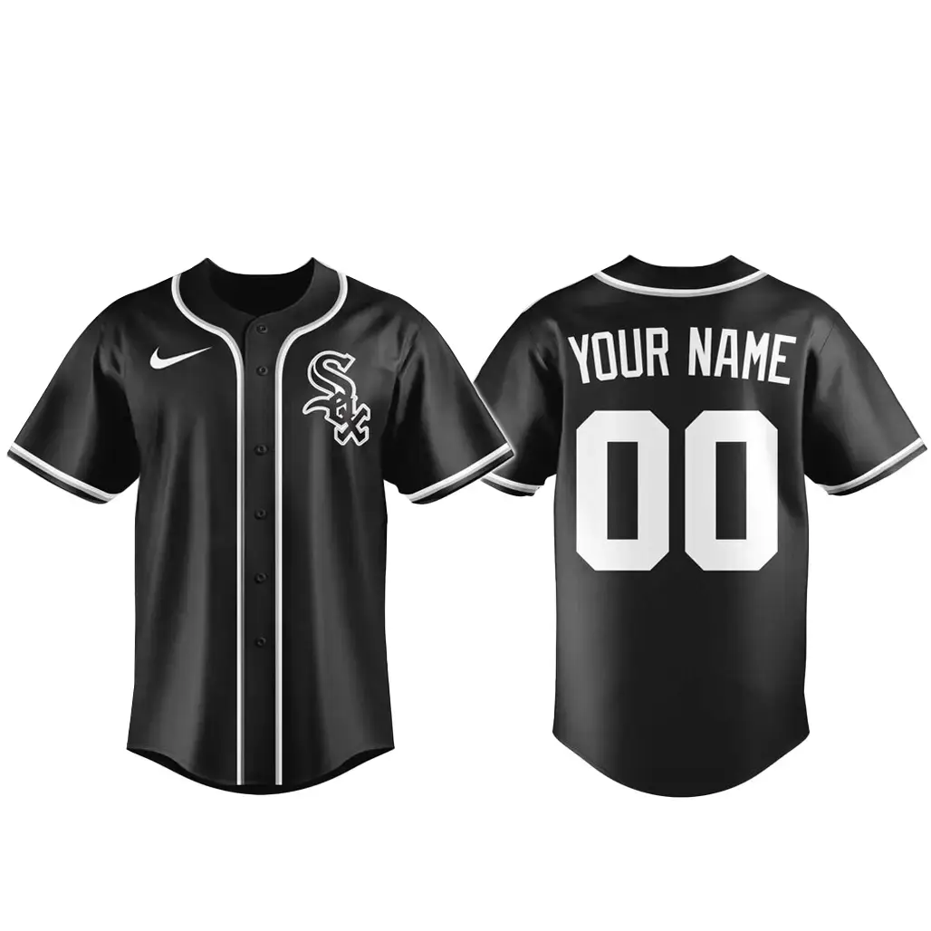 Custom Name and Number Chicago White Sox Blackout Built For The Night 2026 Baseball Jersey Image