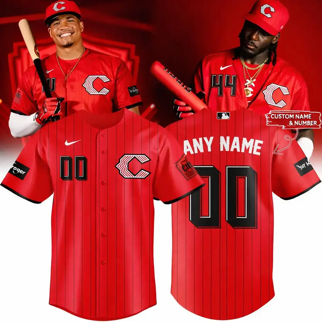 Custom Name and Number Cincinnati Reds Season 2026 Baseball Jersey Image
