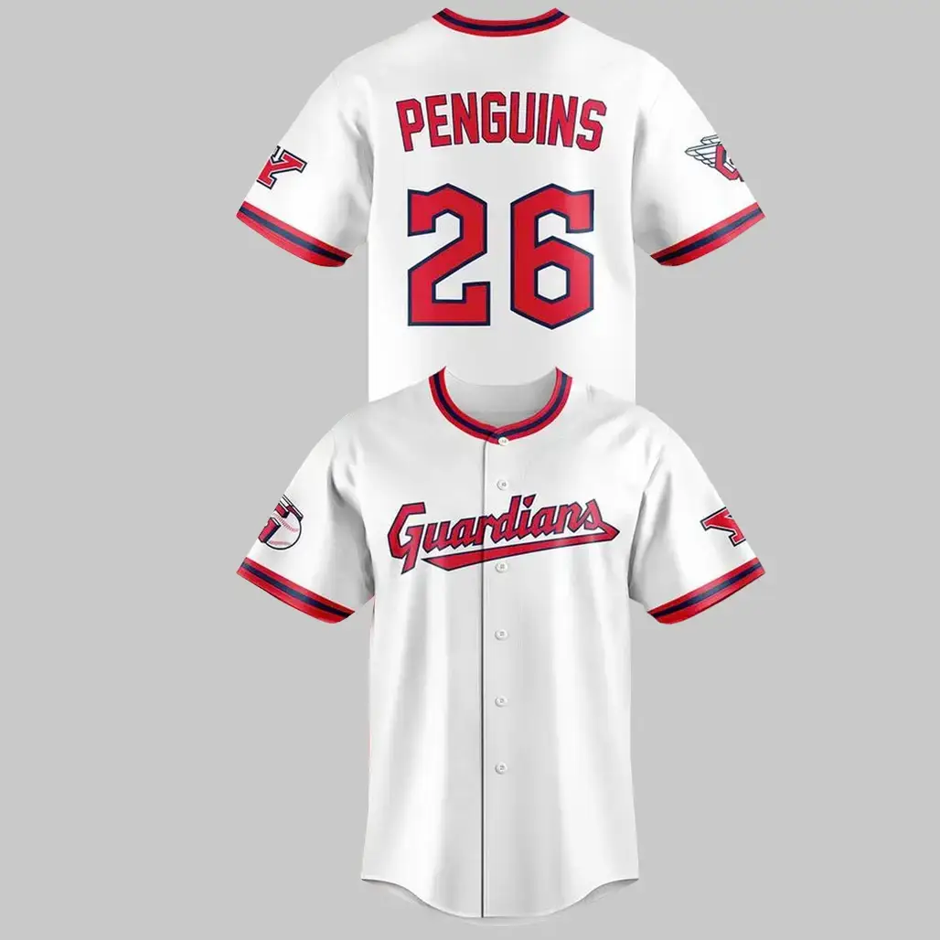 Custom Name and Number Cleveland Guardians Youngstown State University Night 2026 Baseball Jersey Image