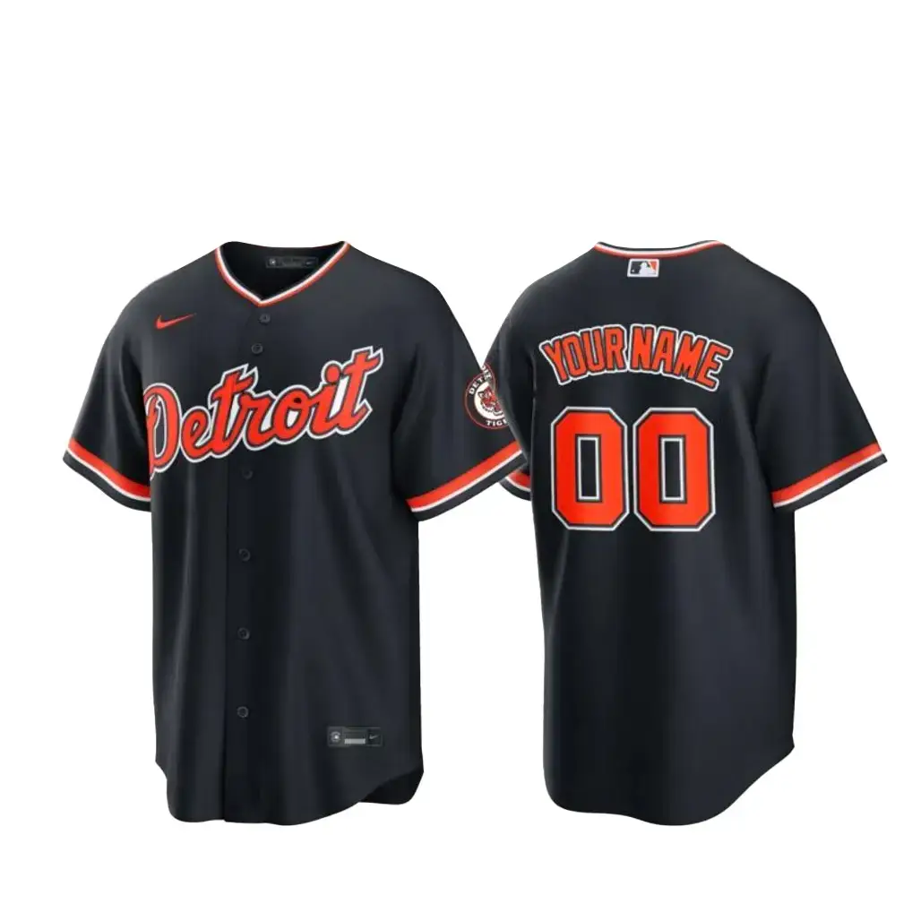 Custom Name and Number Detroit Tigers Baseball Jersey Image