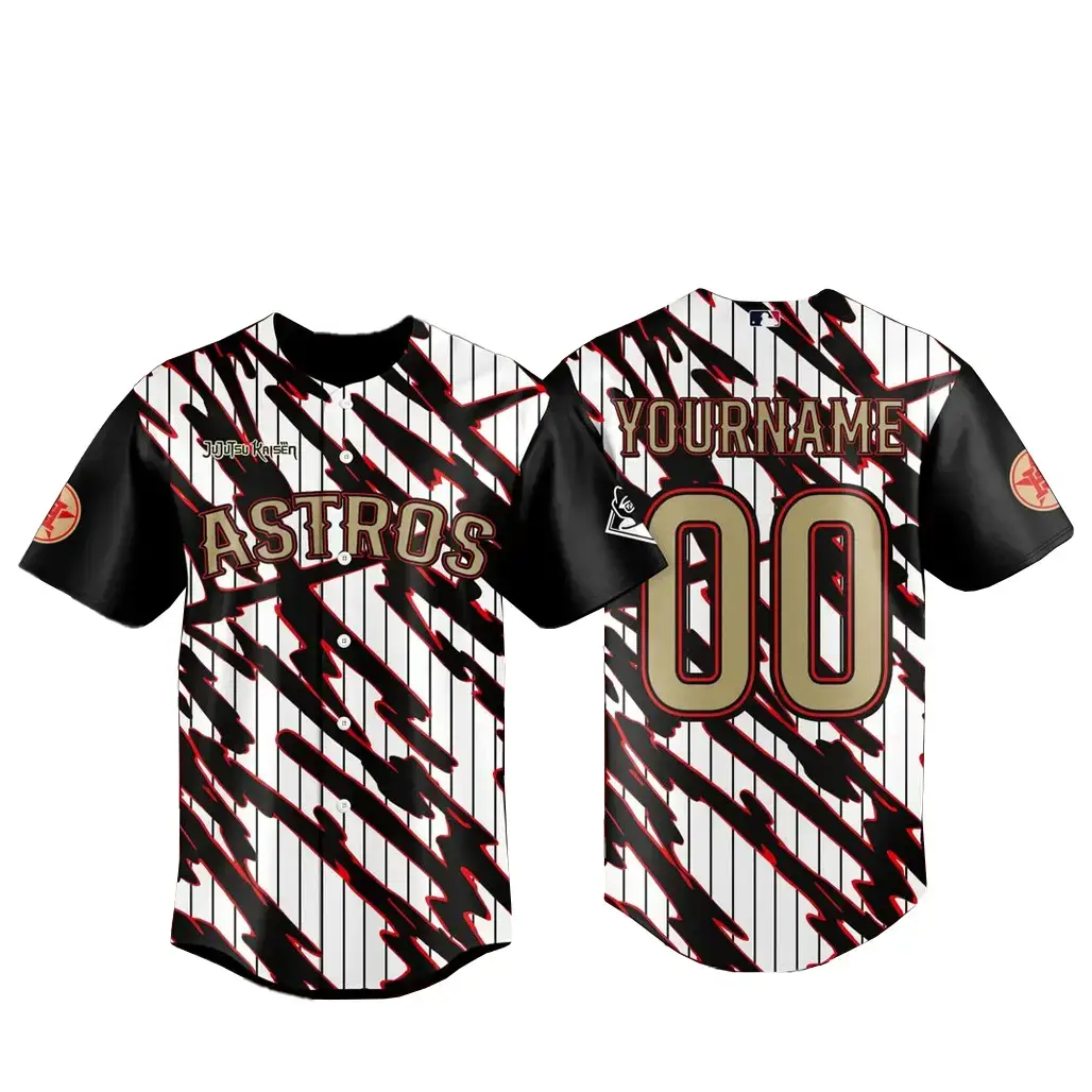 Custom Name and Number Houston Astros x Jujutsu Kaisen Night 2026 Baseball Jersey Image