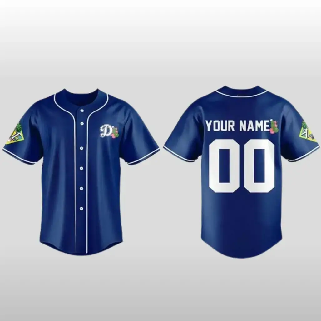 Custom Name and Number Los Angeles Dodgers Spring Training Camp 2026 Baseball Jersey Image