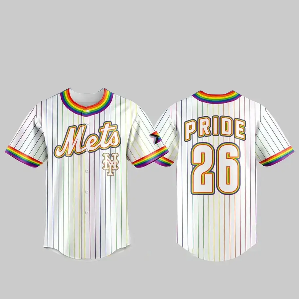 Custom Name and Number New York Mets Pride Night 2026 Baseball Jersey Image