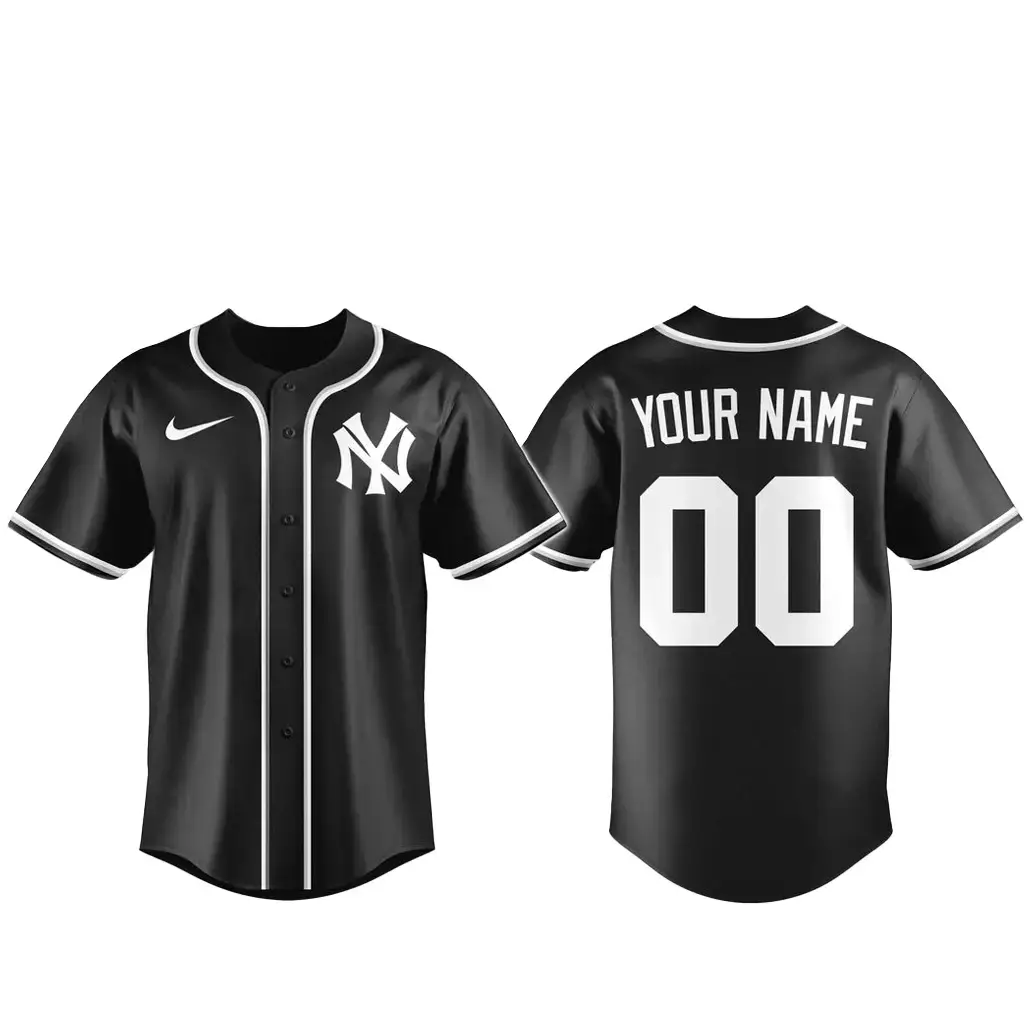 Custom Name and Number New York Yankees Blackout Built For The Night 2026 Baseball Jersey Image