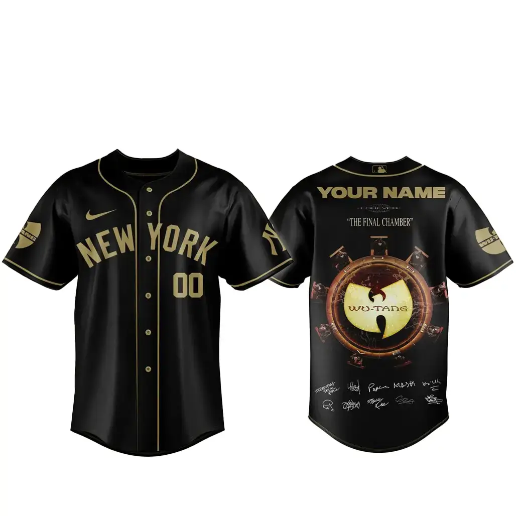 Custom Name and Number New York Yankees x Wu-Tang Forever The Final Chamber Baseball Jersey Image