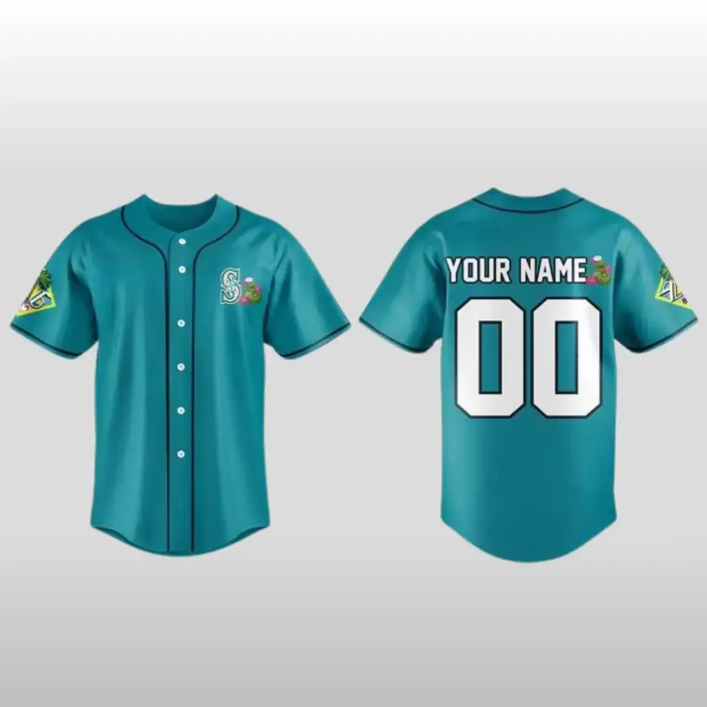 Custom Name and Number Seattle Mariners Spring Training Camp 2026 Baseball Jersey Image