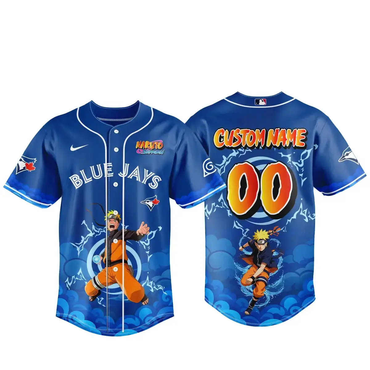 Custom Name and Number Toronto Blue Jays x Naruto Night 2026 Baseball Jersey Image