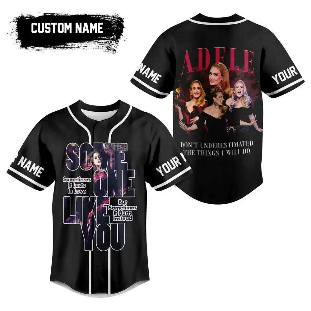 Custom Name Baseball Jersey - Stylish Music-Themed Apparel For Fans - Personalize & Stand Out! Image