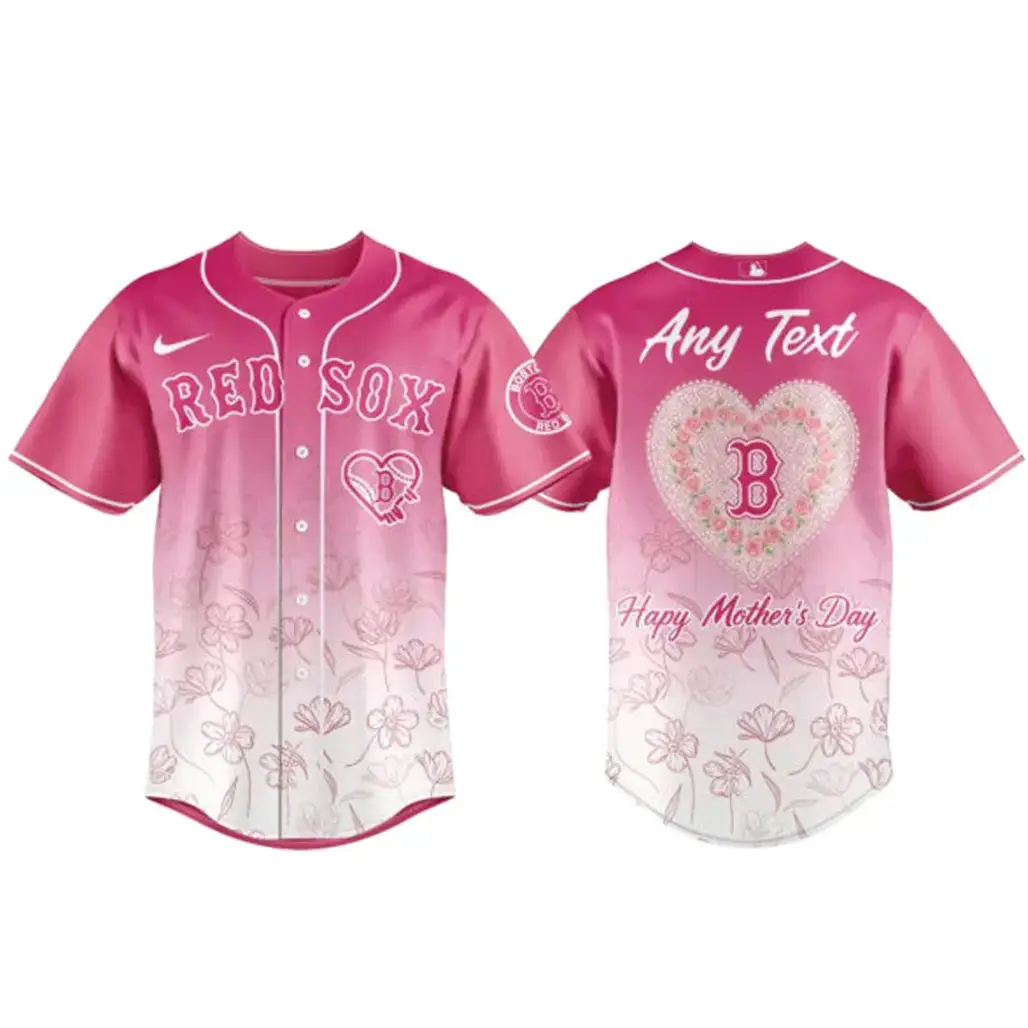 Custom Name Boston Red Sox Happy Mother Day 2026 Baseball Jersey Image