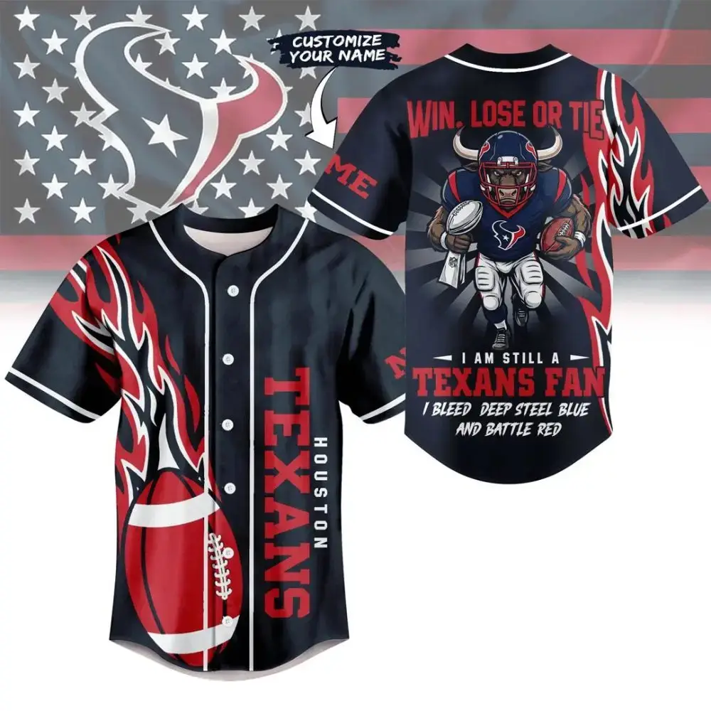 Custom Name Houston Texans Jersey Football Texans Strong Apparel Forever Fan Gift Image