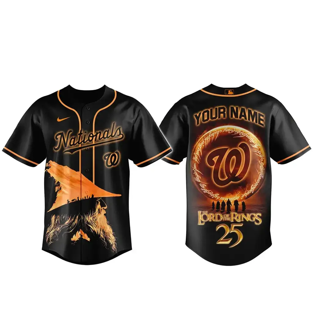 Custom Name Washington Nationals x Ring of Power 2026 Baseball Jersey Image