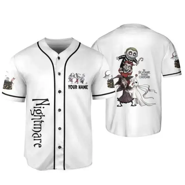 Custom Nightmare Before Christmas Baseball Jersey – Personalize Your Style! Image