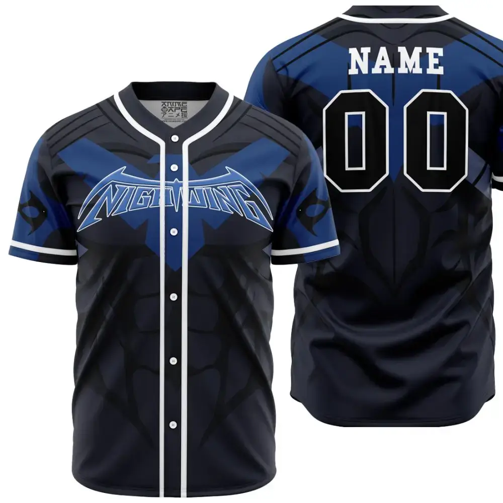 Custom Nightwing Baseball Jersey – Stylish, Personalized Sportswear For Fans Image