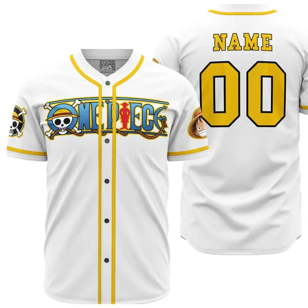 Custom One Piece Baseball Jersey – Personalized Anime Fan Gear With Your Name! Image