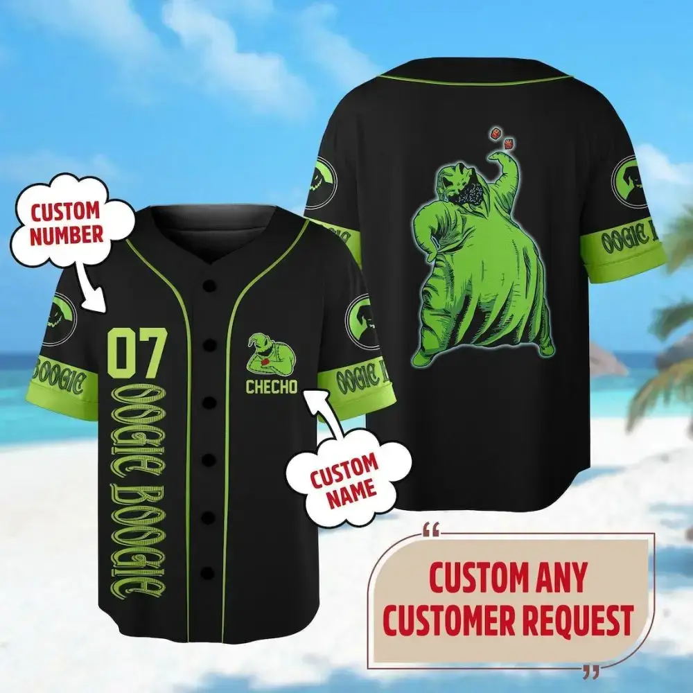 Custom Oogie Boogie Baseball Jersey - Personalized Name & Number - Unique Gift Idea Image