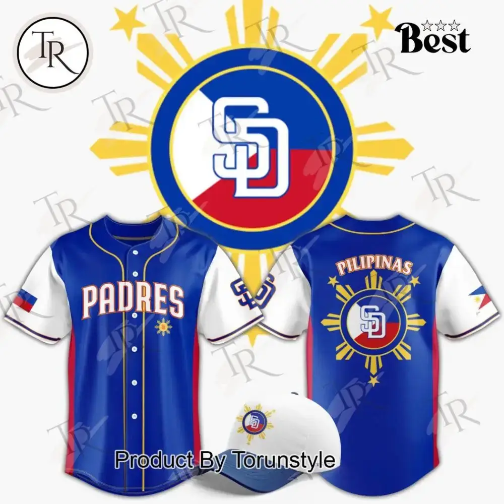 Custom Padres Baseball Jersey - Philippines Pride Design - Limited Edition! Image
