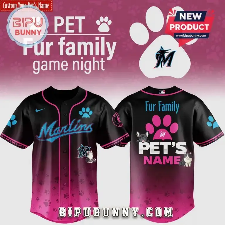 Custom Pet Baseball Jersey - Fur Family Game Night , Personalized Pet Name , New Design Image