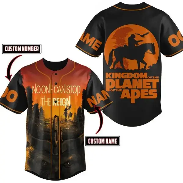 Custom Planet Of The Apes Baseball Jersey - Personalized Name & Number - Limited Edition Fan Gear Image