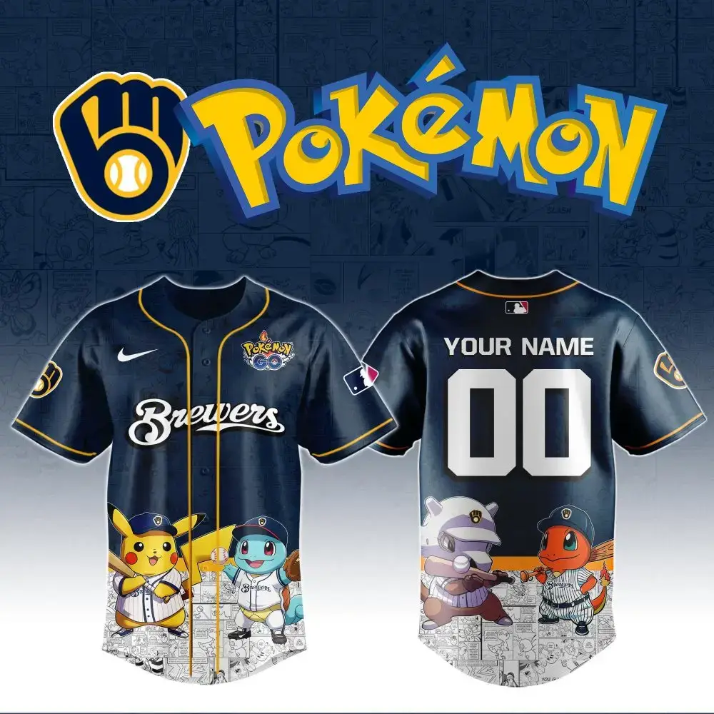 Custom Pokémon Baseball Jersey – Personalized Name & Number, Fan Favorite! Image