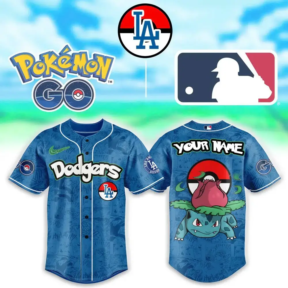 Custom Pokémon Go X La Baseball Jersey - Personalized Fan Gear Image