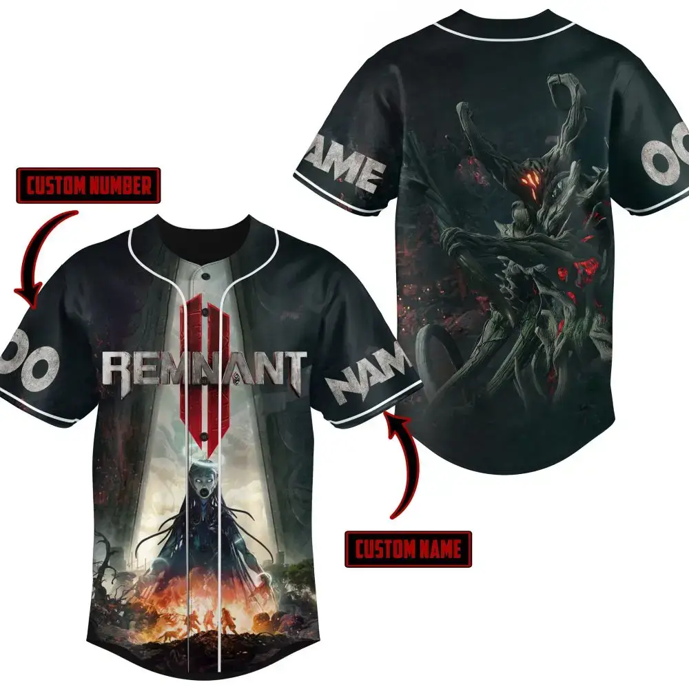 Custom Remnant Baseball Jersey – Personalized Name & Number, Unique Gamer Design Image