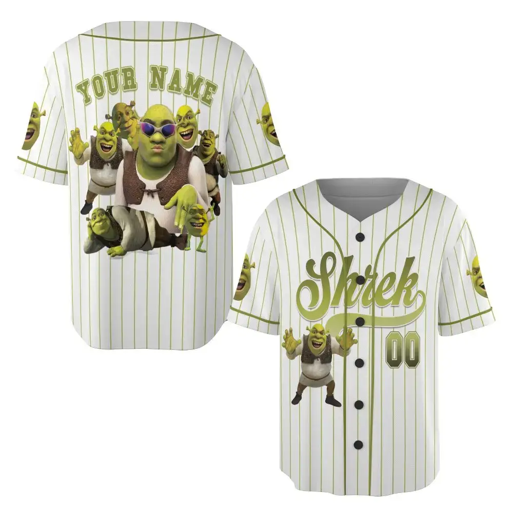 Custom Shrek Baseball Jersey – Personalized Name & Number – Fun Gift For Fans Image