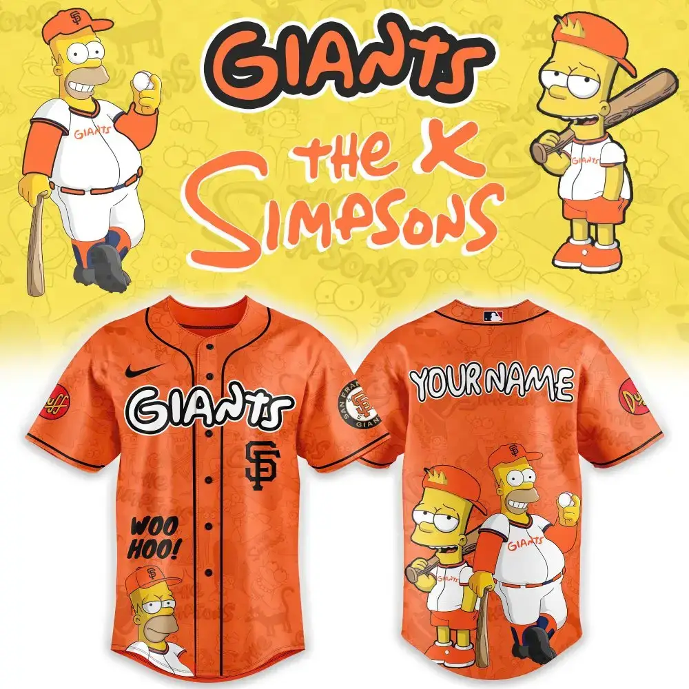 Custom Simpsons Giants Baseball Jersey - Personalized Fan Gear For Enthusiasts Image