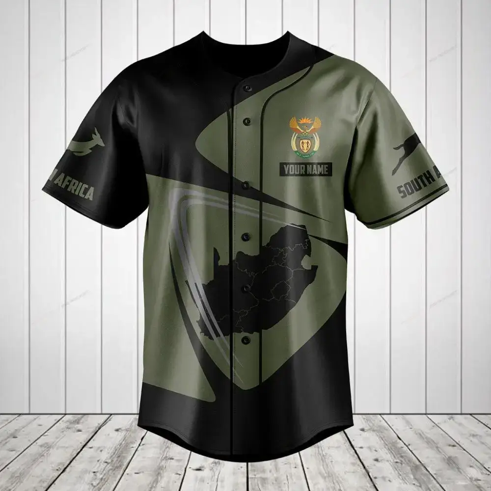 Custom South Africa Baseball Jersey - Personalized Name & Stylish Design Image