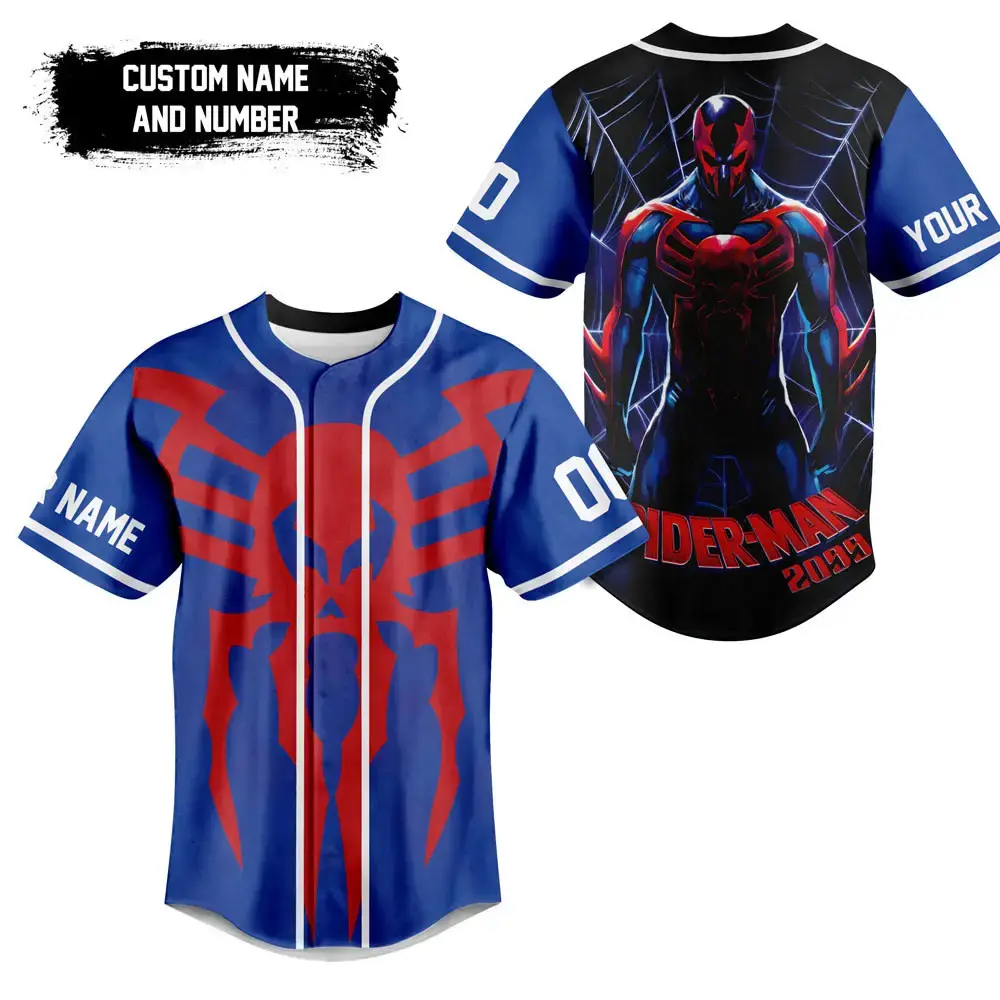 Custom Spider Hero 2099 Baseball Jersey – Add Name & Number – Unique Gift For Fans Image