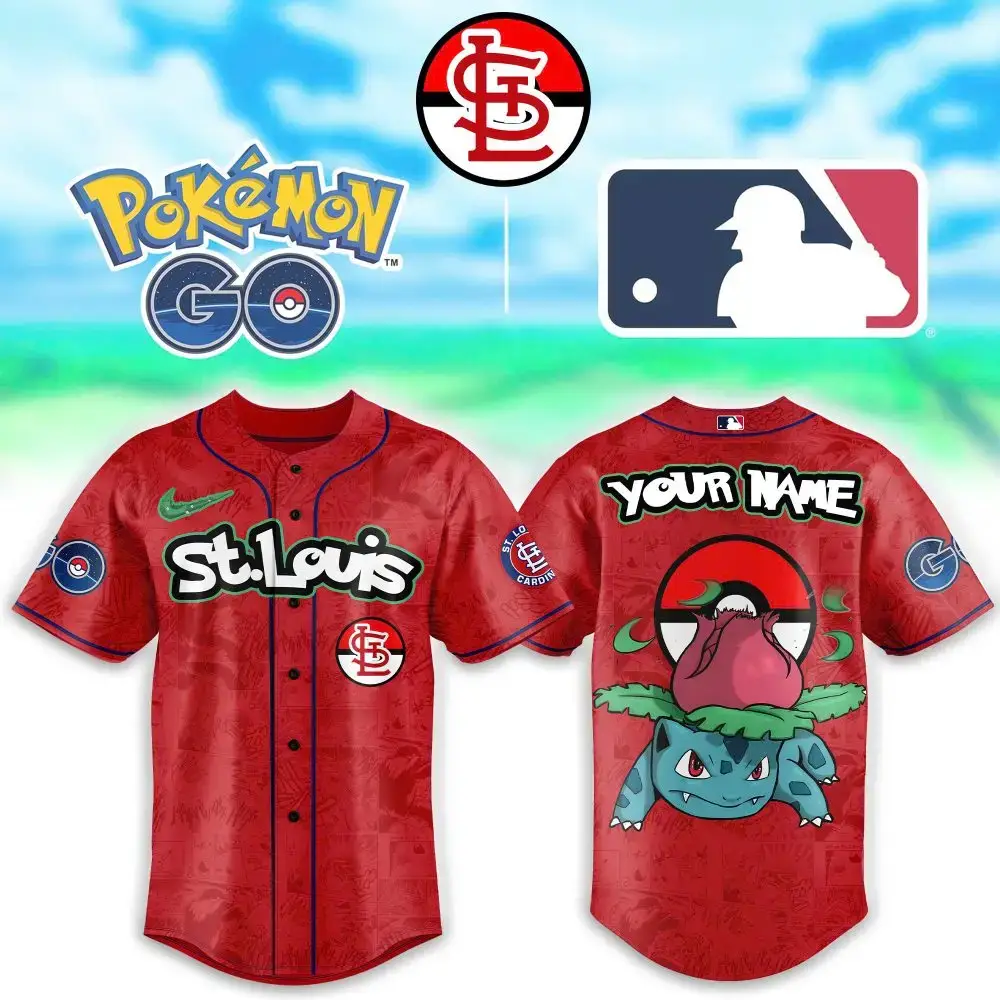 Custom St. Louis Pokémon Go Baseball Jersey - Personalize With Your Name! Image
