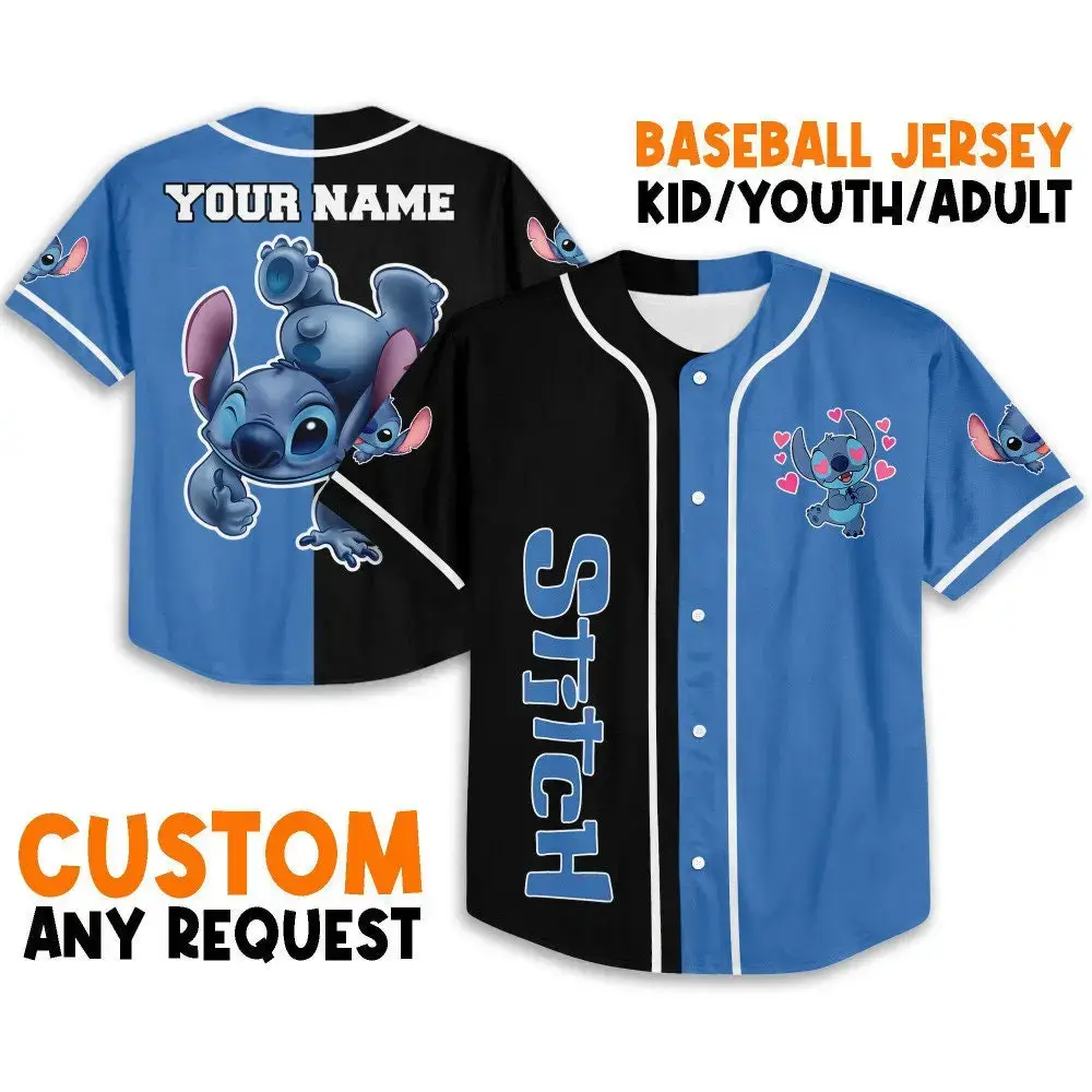 Custom Stitch Baseball Jersey For Kids/Youth/Adults - Personalized Name & Design Image