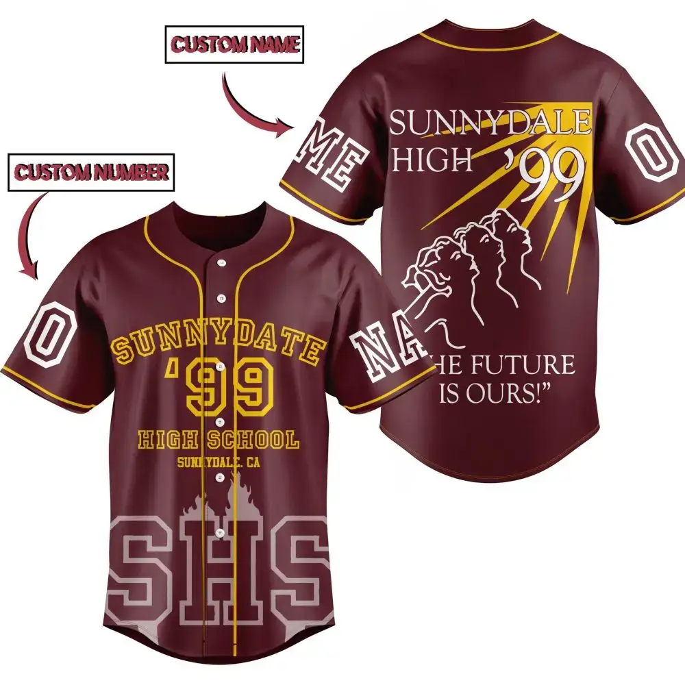 Custom Sunnydate High School Baseball Jersey - Personalize Name & Number Image