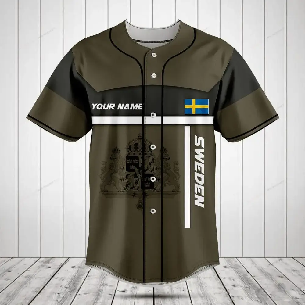Custom Sweden Baseball Jersey - Personalize Your Name & Number - Premium Quality Sportswear Image