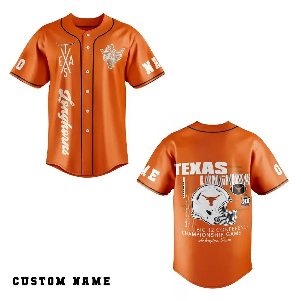 Custom Texas Longhorns Jersey - Big 12 Championship Game Edition - Personalize Your Name! Image