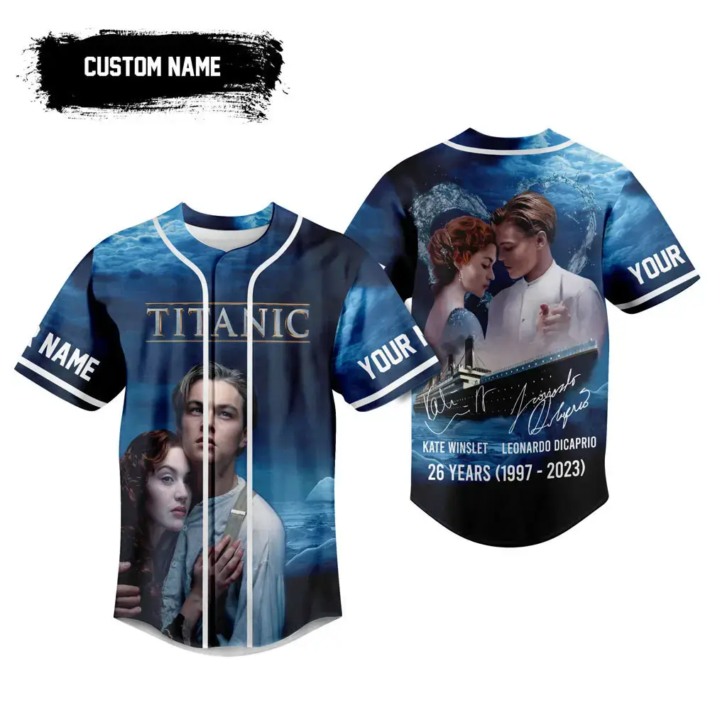 Custom Titanic Baseball Jersey – Personalized Name Gift For Movie Fans Image