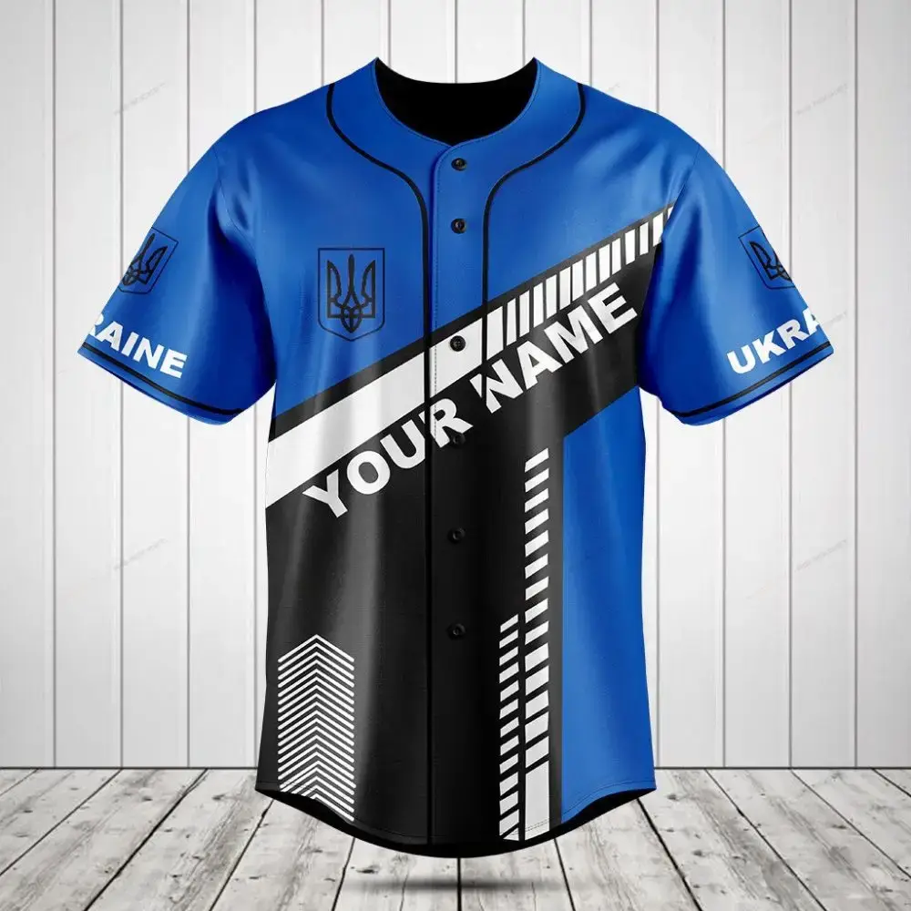Custom Ukraine Baseball Jersey - Personalized Name & Number - Unique Fan Apparel Image