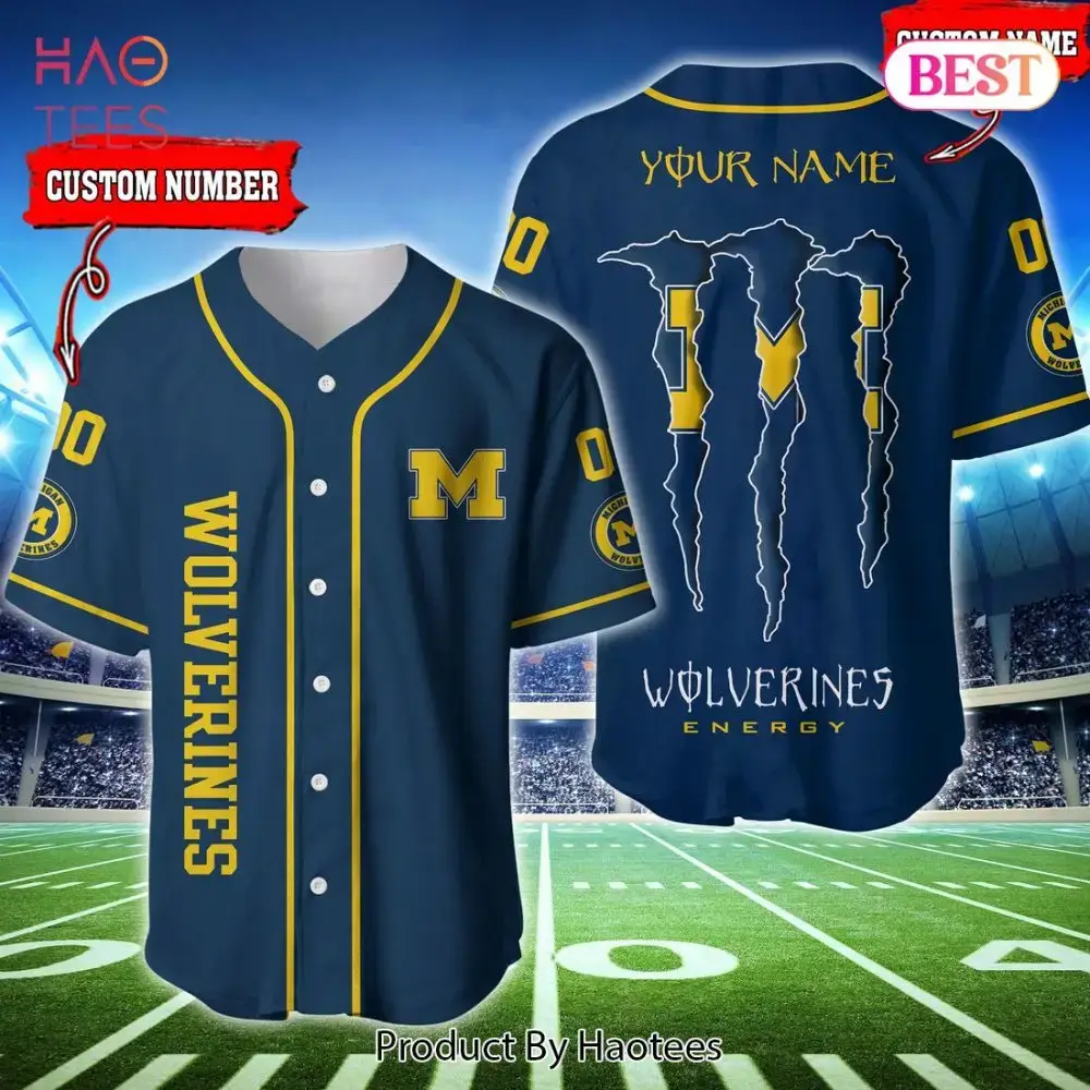 Custom Wolverines Baseball Jersey - Personalized Name & Number - Haotees Sportswear Image