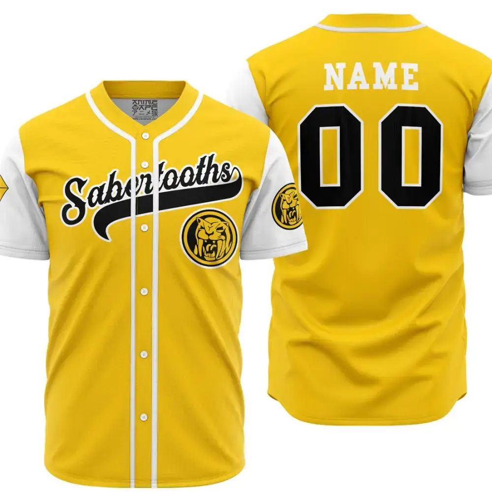 Custom Yellow Baseball Jersey - Personalized Team Name & Number - Premium Quality Image