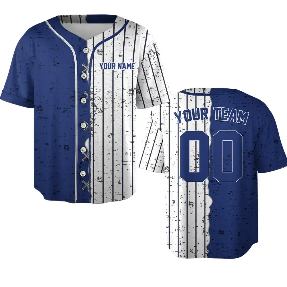 Custom your sport team name Sporty Mix Design Baseball Jersey Image