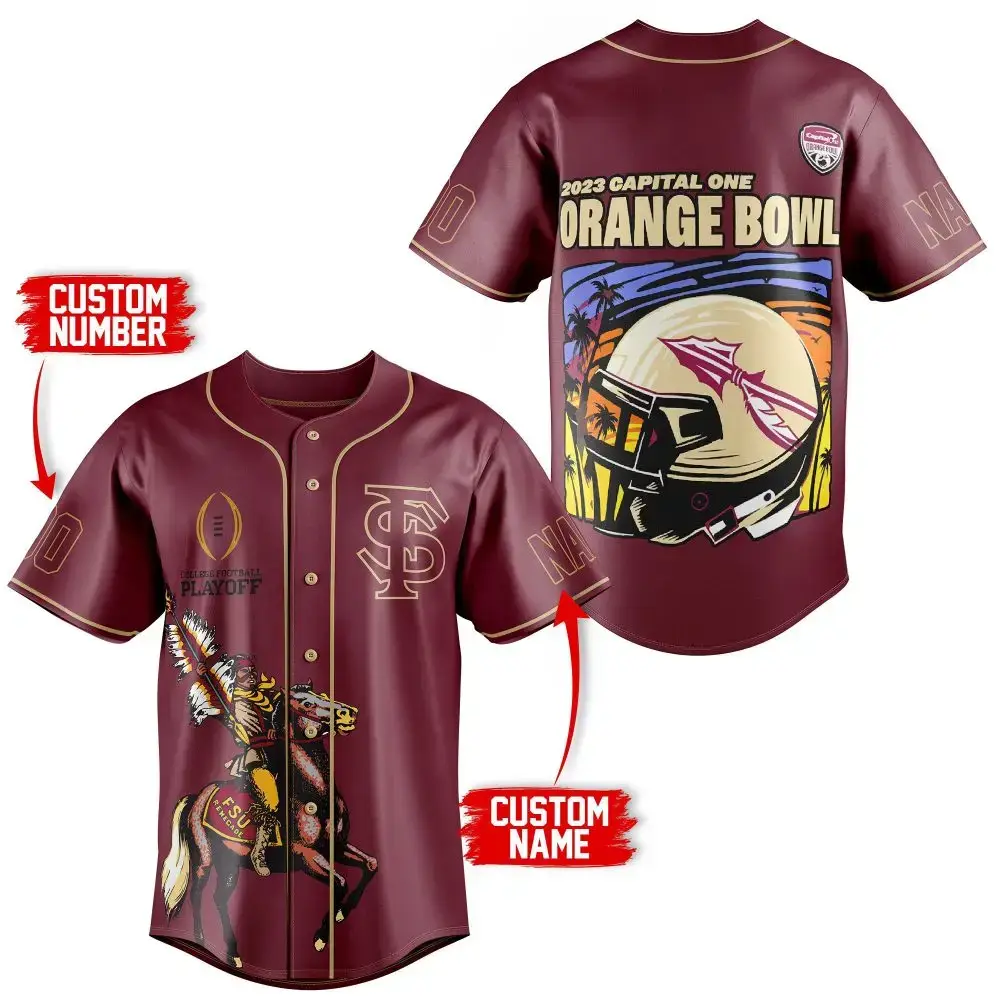Customizable 2023 Orange Bowl Baseball Jersey - Add Your Name & Number! Image